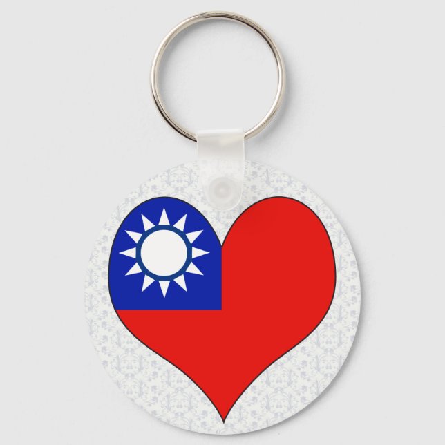 Chaveiro Eu amo Taiwan (Frente)