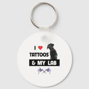 Chaveiro Eu Amo Tatuagens E Meu Cachorro Do Labrador Retrie