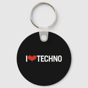 Chaveiro Eu amo Techno