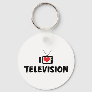 Chaveiro Eu Amo Televisão Pingente