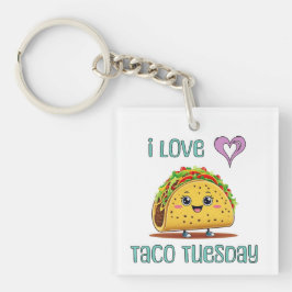 Chaveiro Eu Amo Terça-Feira de Taco
