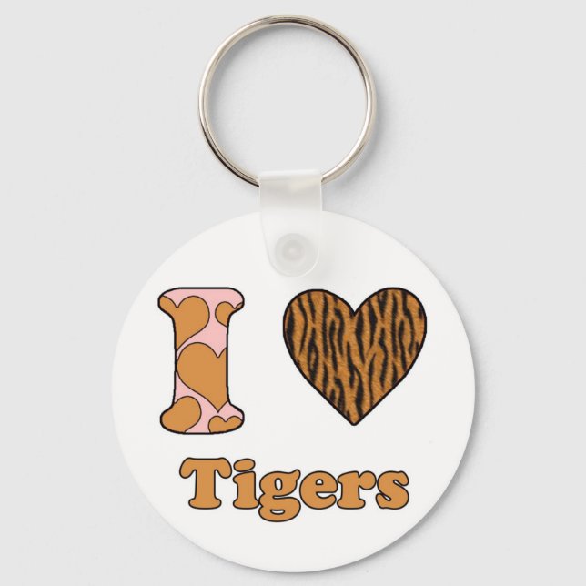 Chaveiro Eu amo Tigers (Frente)