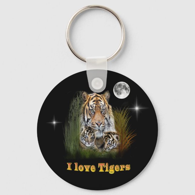 Chaveiro Eu amo Tigers (Frente)