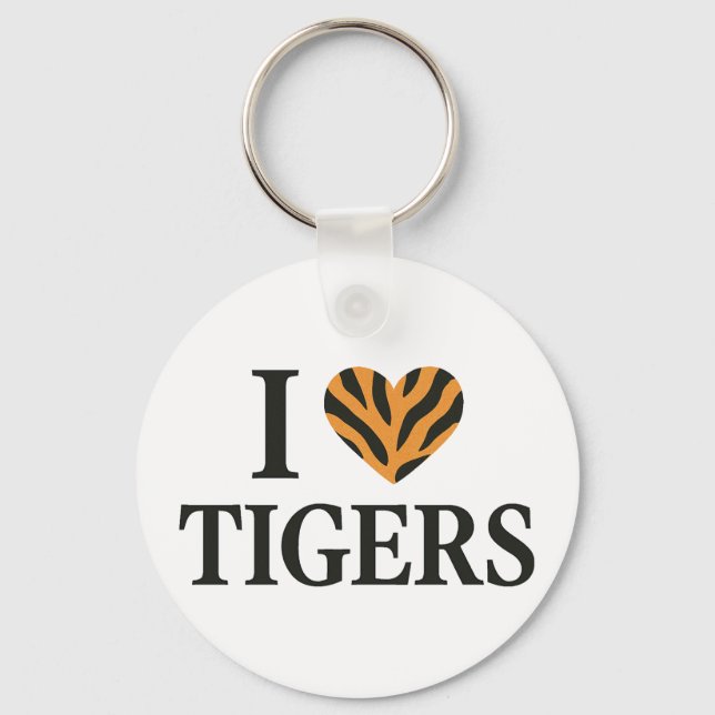 Chaveiro Eu amo Tigers (Frente)