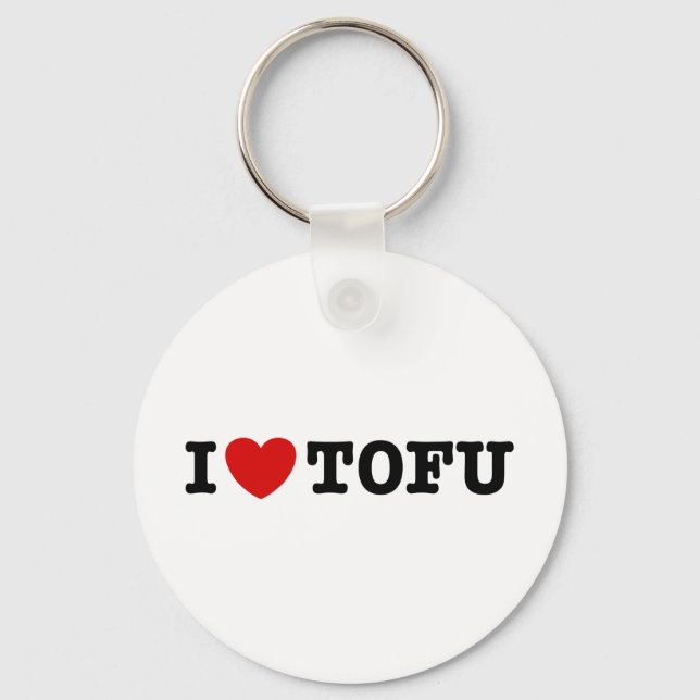 Chaveiro Eu Amo Tofu (Frente)
