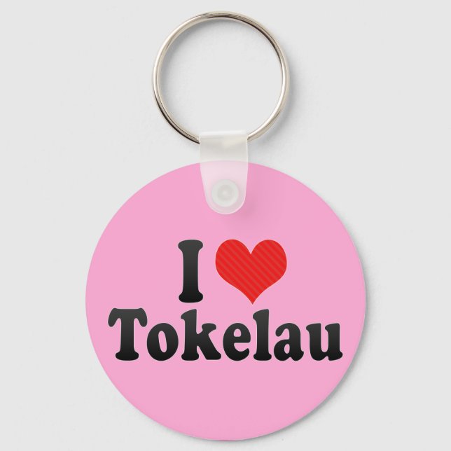 Chaveiro Eu Amo Tokelau (Frente)