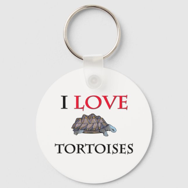 Chaveiro Eu Amo Tortoises (Frente)