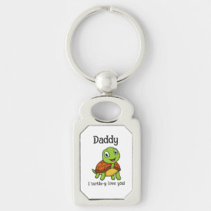 Chaveiro Eu Amo Totalmente Você Papai! Tartaruga Bonita do