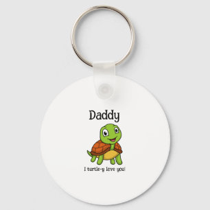 Chaveiro Eu Amo Totalmente Você Papai! Tartaruga Fofa do Di