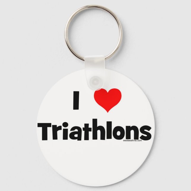 Chaveiro Eu Amo Triathlons (Frente)