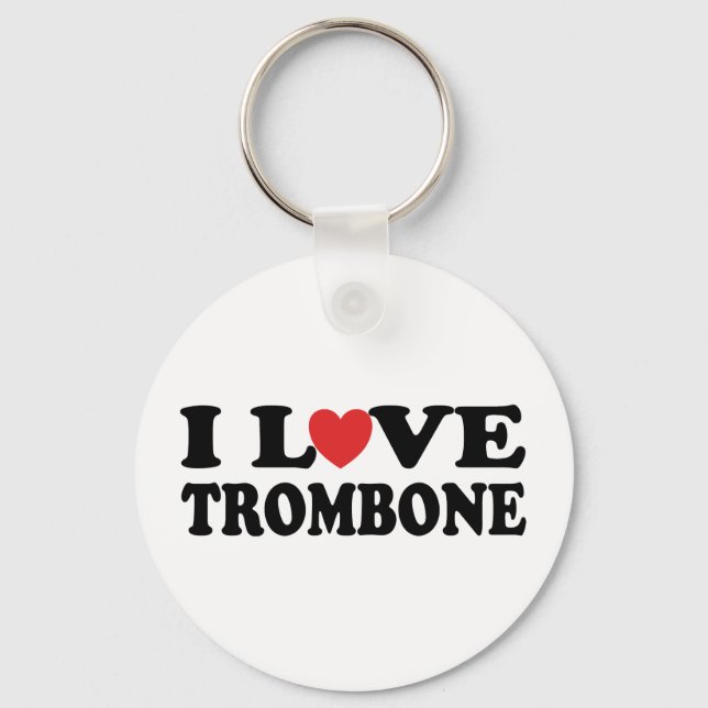 Chaveiro Eu Amo Trombone (Frente)
