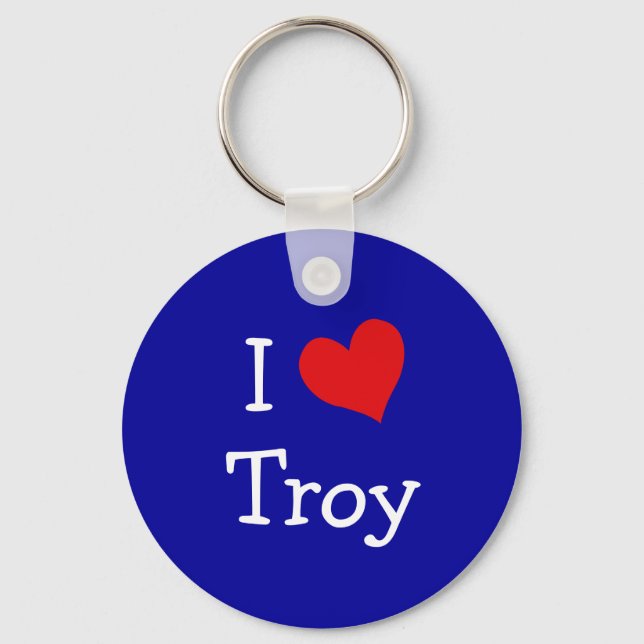 Chaveiro Eu Amo Troy (Frente)