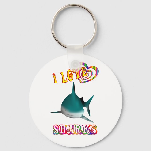 CHAVEIRO EU AMO TUBARÕES (Frente)