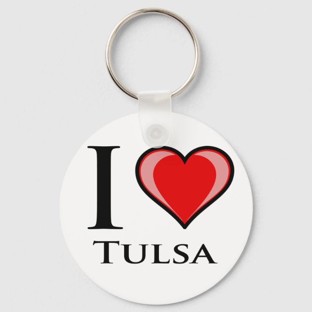 Chaveiro Eu Amo Tulsa (Frente)