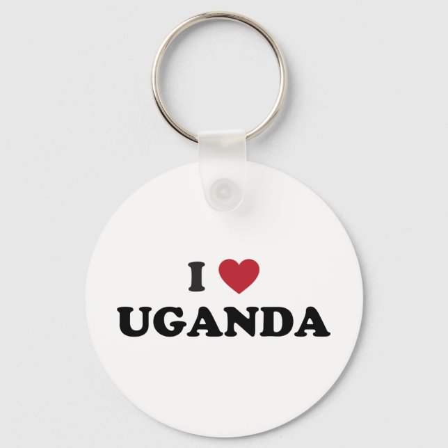 Chaveiro Eu amo Uganda (Frente)