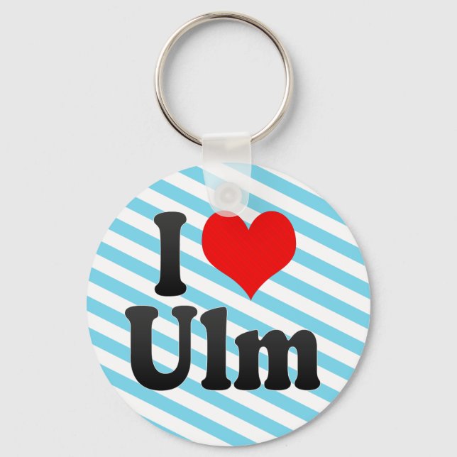 Chaveiro Eu Amo Ulm, Alemanha (Frente)