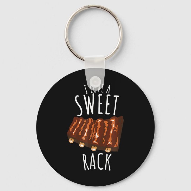 Chaveiro Eu Amo Um Doce Rack Engraçado Frio De Churrasco (Frente)