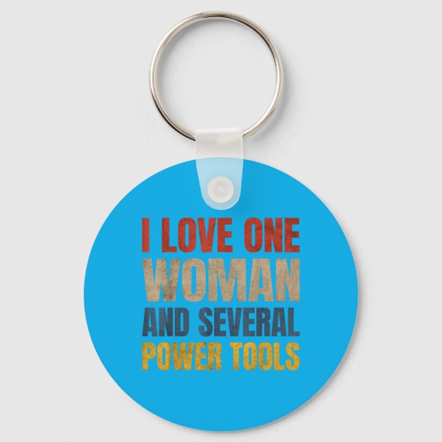 Chaveiro Eu Amo Uma Mulher E Várias Ferramentas Elétricas E (Frente)