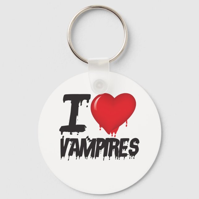 Chaveiro Eu amo vampiros (Frente)