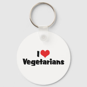 Chaveiro Eu Amo Vegetarianos Pingente de Chaves