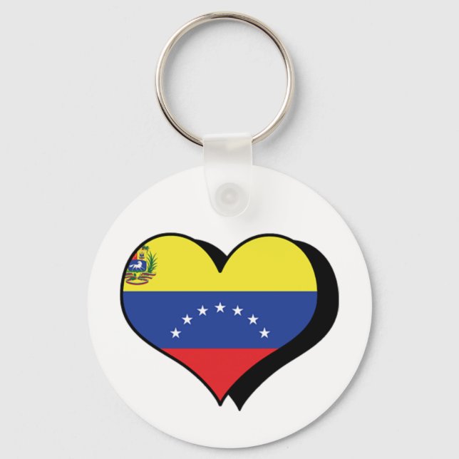 Chaveiro Eu Amo Venezuela Pingente de Chaves (Frente)