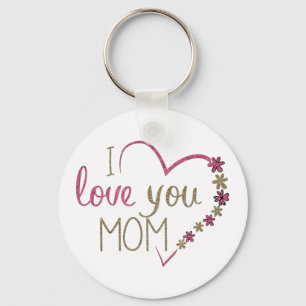Chaveiro eu amo você mãe Camiseta