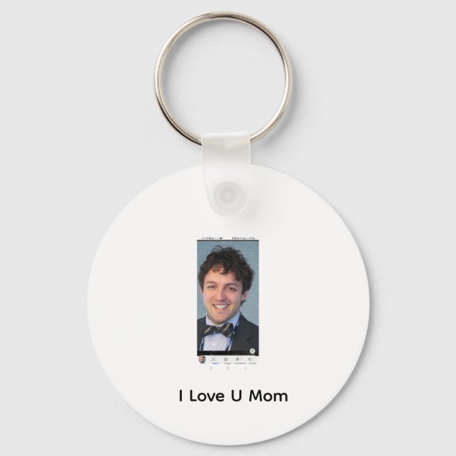 Chaveiro Eu Amo Você Mamãe Pulseira de Chaves (Frente)