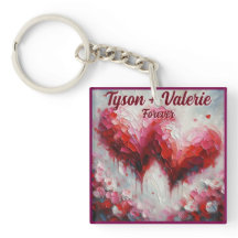 Eu Amo Vocês Dois Corações Abstrato Personalizados