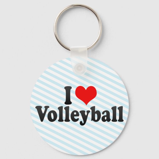 Chaveiro Eu Amo Voleibol (Frente)