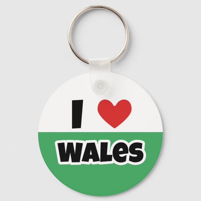 Chaveiro Eu amo Wales (Frente)