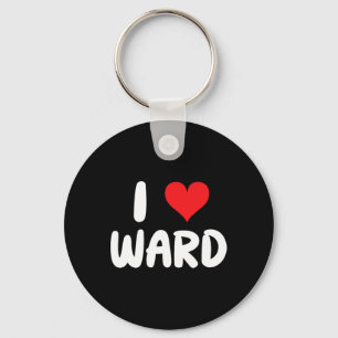 Chaveiro Eu Amo Ward - Coração - Nome 