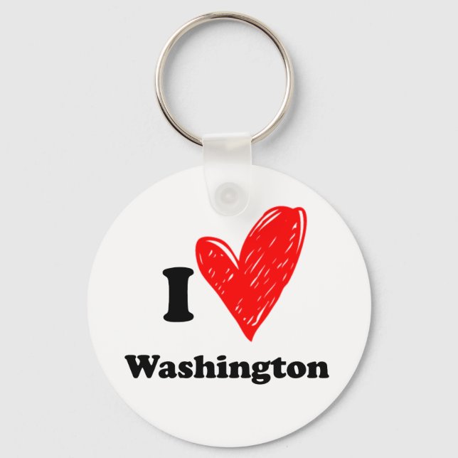 Chaveiro Eu amo Washington (Frente)