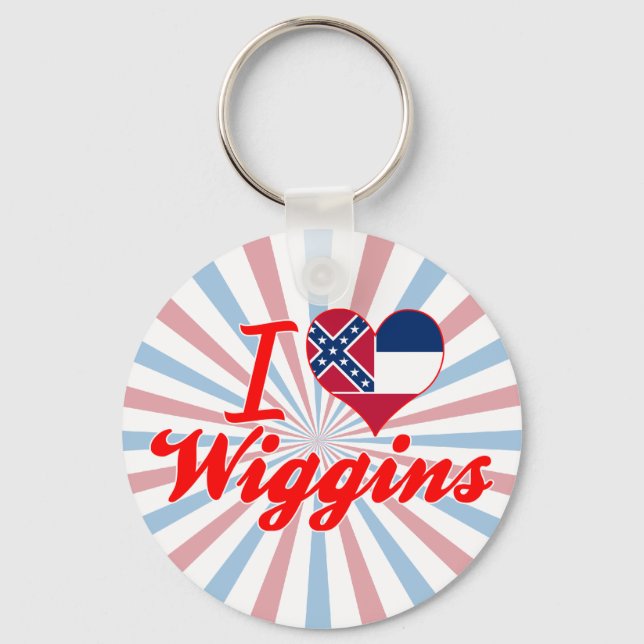 Chaveiro Eu amo Wiggins, Mississippi (Frente)