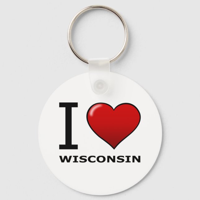 CHAVEIRO EU AMO WISCONSIN (Frente)