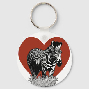 Chaveiro Eu amo zebras