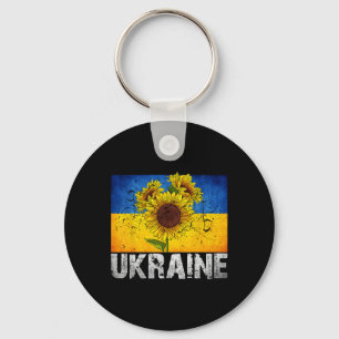 Chaveiro Eu Apoio a Ucrânia Suporte Girassol Bandeira Ucran