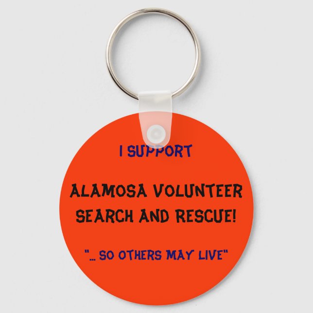 Chaveiro Eu apoio, Alamosa VolunteerSearch and Rescue! (Frente)