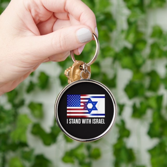 Chaveiro Eu Apoio Israel Patriótico (Mão)