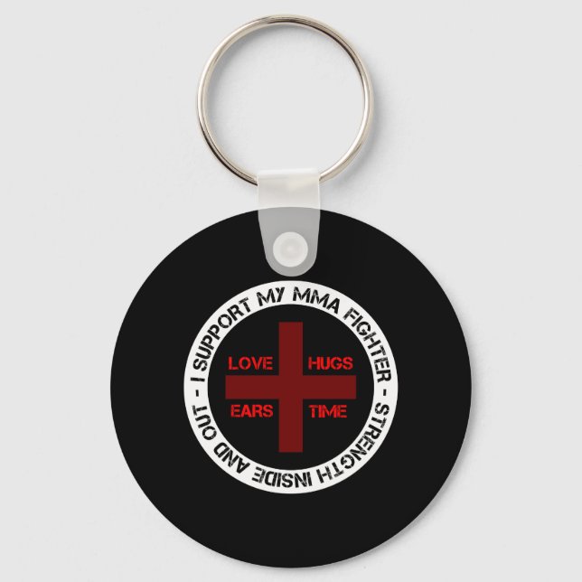 Chaveiro Eu apoio meu companheiro de MMA (Frente)