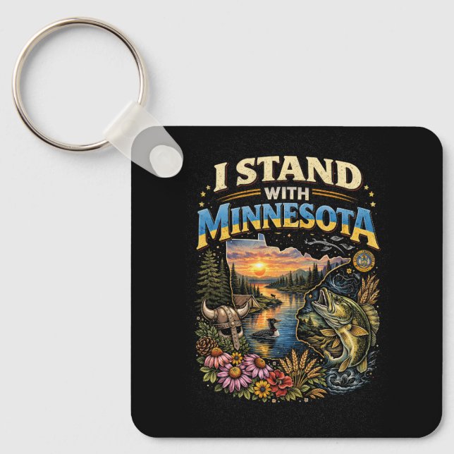 Chaveiro Eu Apoio Minnesota (Frente)