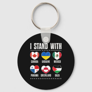 Chaveiro Eu Apoio O Canadá Groenlândia México Panamá Gaza U