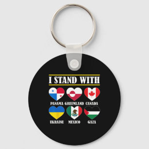 Chaveiro Eu Apoio O Canadá Groenlândia México Panamá Gaza U