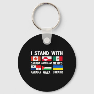 Chaveiro Eu Apoio O Canadá Groenlândia México Panamá Gaza U