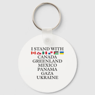 Chaveiro Eu Apoio O Canadá Groenlândia México Panamá Gaza U