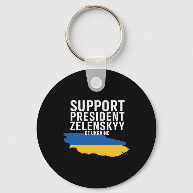 Chaveiro Eu Apoio o Presidente Zelensky - Eu Apoio a Ukr (Frente)