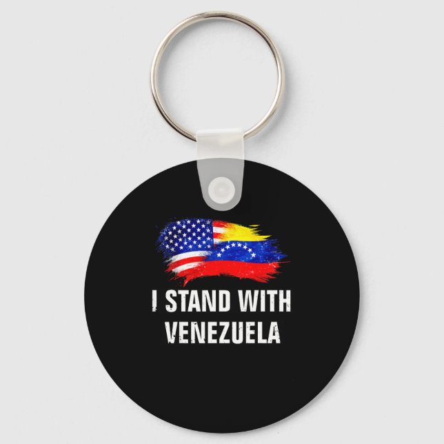 Chaveiro Eu Apoio Venezuela Apoio Igualdade Bandeira (Frente)