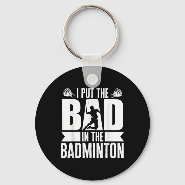 Chaveiro Eu Coloquei O Mau Em Badminton Athlete Badminton S (Frente)