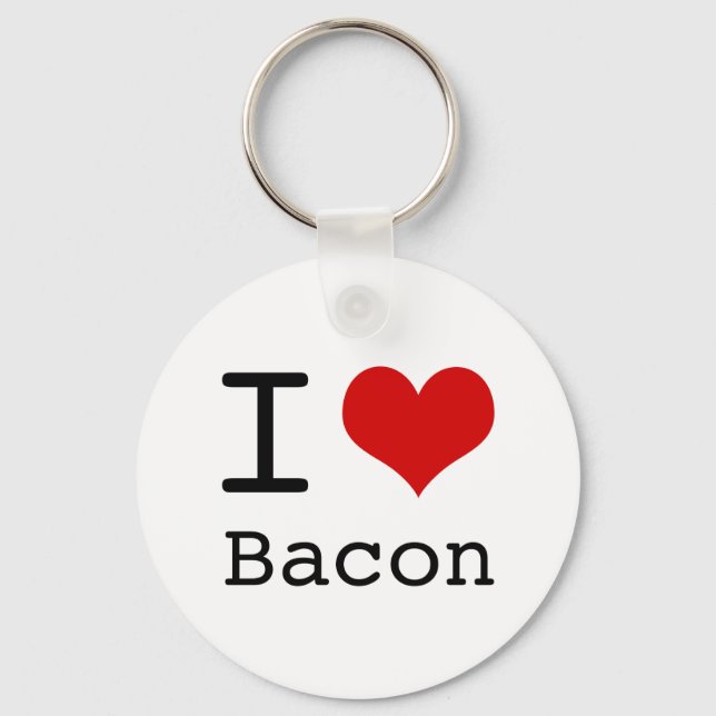 Chaveiro Eu coração Bacon (Frente)