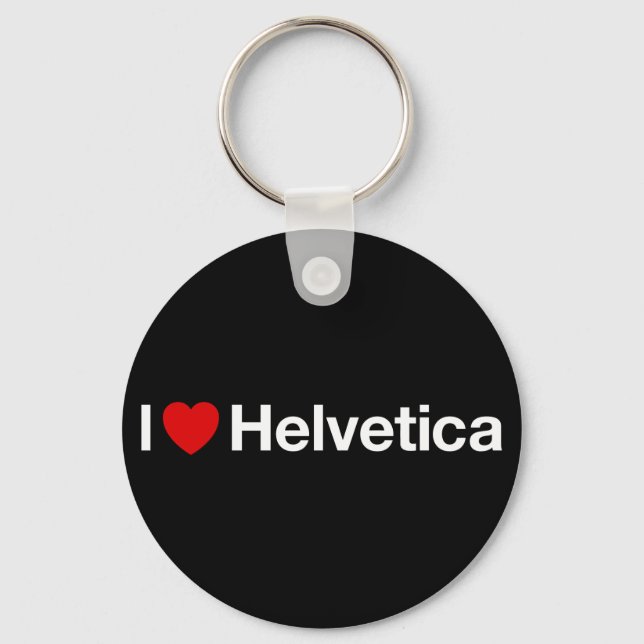 Chaveiro Eu coração Helvetica (Frente)