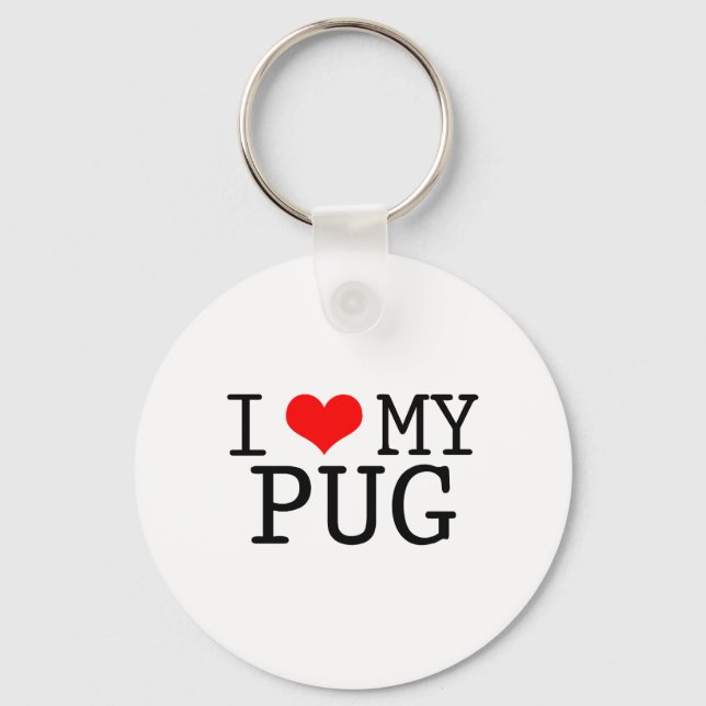 Chaveiro Eu Corto Meu Pug (Frente)